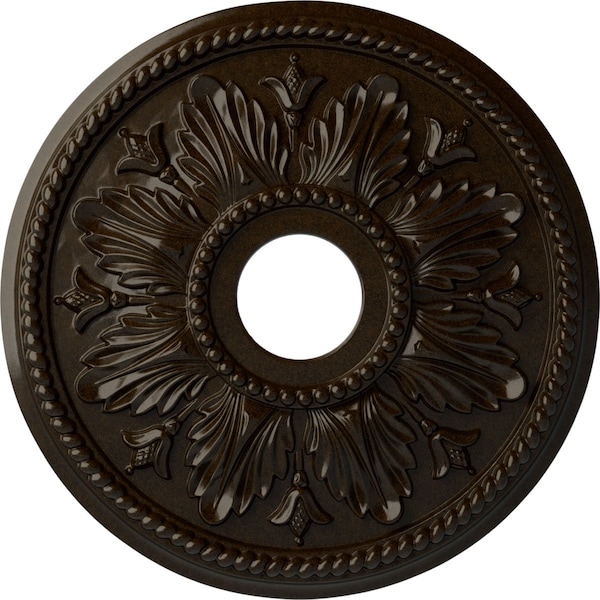Ekena Millwork Edinburgh Ceiling Medallion (Fits Canopies up to 5 1/8"), 18 1/8"OD x 3 1/2"ID x 2 3/4"P, Bronze CM18ED1BZS - main